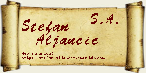 Stefan Aljančić vizit kartica